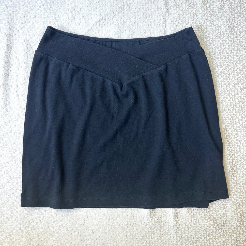 Dream‎ Weaver Vintage Black Mini Skirt Women's Knit Cotton Blend 90s 80s